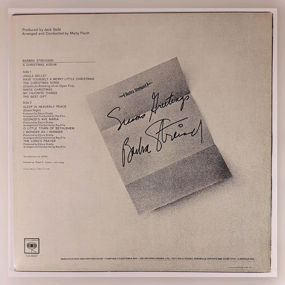 Barbra Streisand - A Christmas Album - Vinyl LP Record - Picture 2 of 4